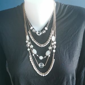 Gold Multi-Layer Costume Necklace